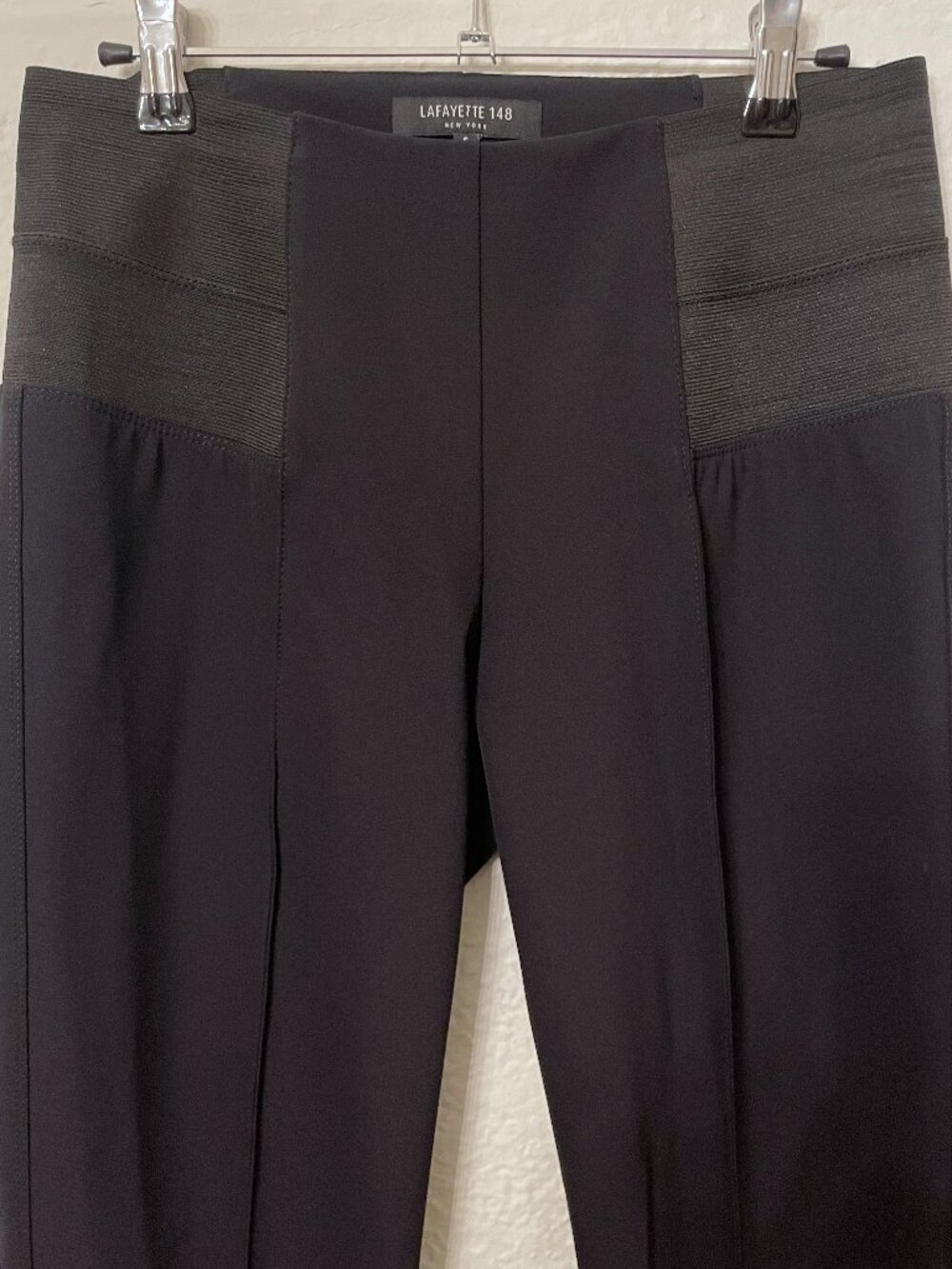 Lafayette 148 NY Acclaimed Stretch Gramercy Pant, Pull-On, Sz S, Black, Luxury